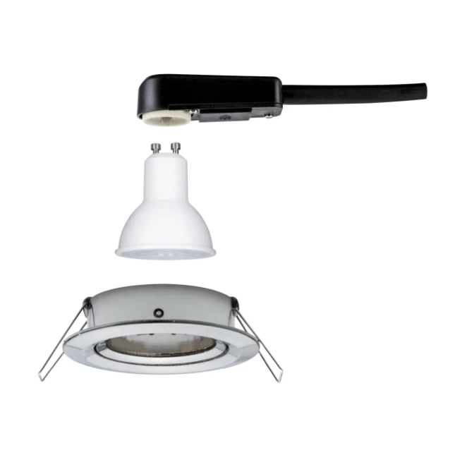 Paulmann LED-inbouwspot Nova 6,5W GU10 staal O51mm - 1-spot