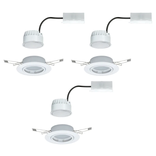 Paulmann LED-inbouwlamp Base Coin bassisset 5W GU10 O90mm 3-spots