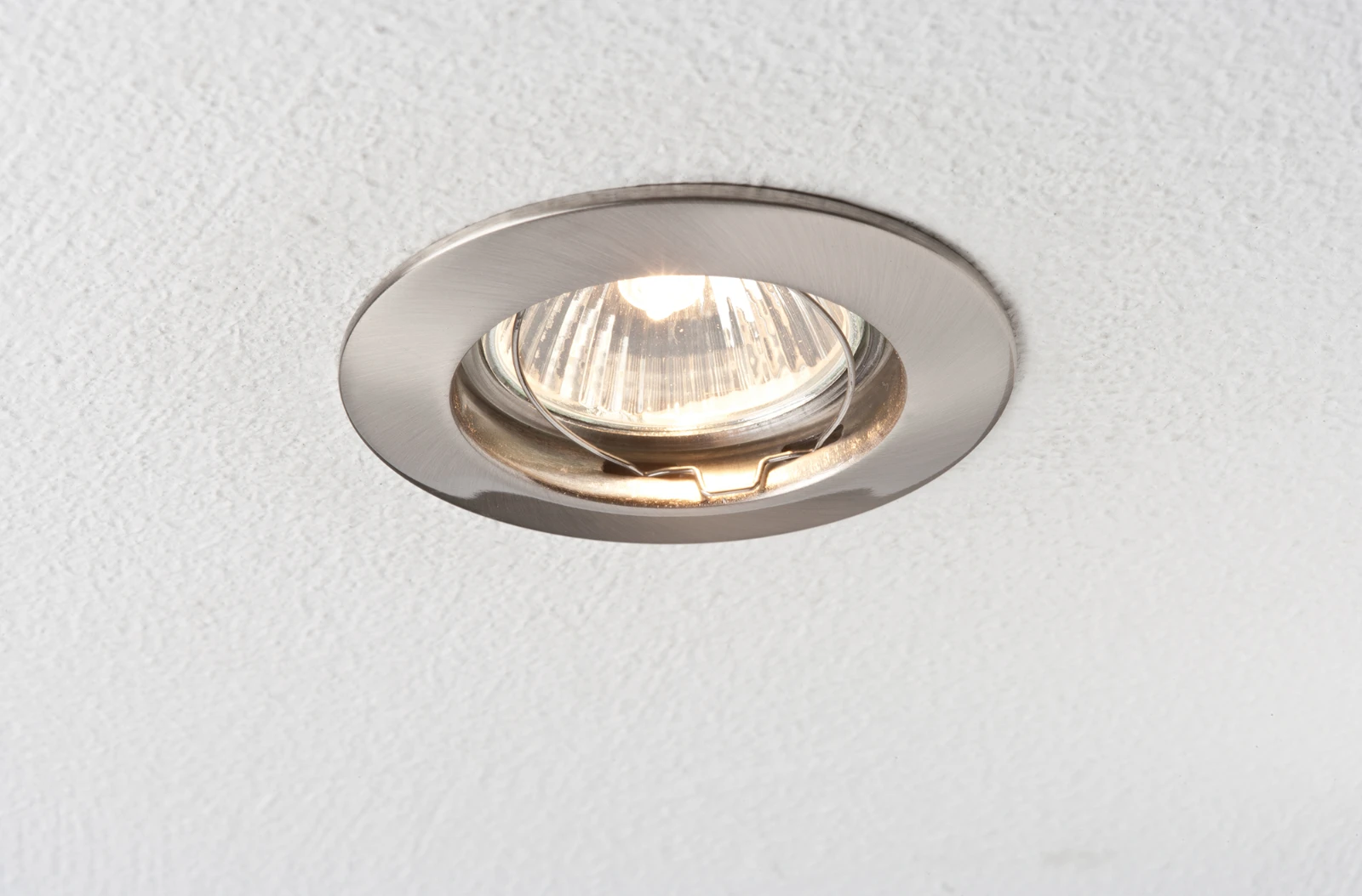 Paulmann LED-inbouwlamp Premium IP44 50W GU10 230V dimbaar staal O79mm - 1-spot