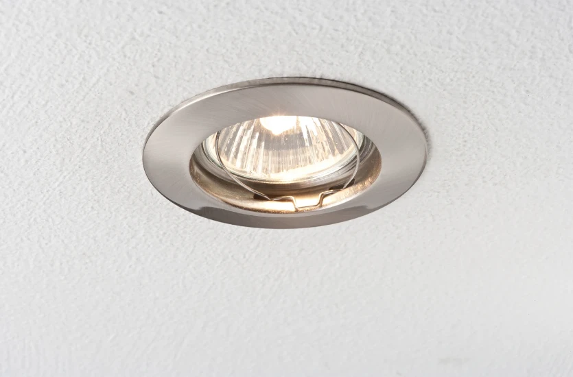 Paulmann LED-inbouwlamp Premium IP44 50W GU10 230V dimbaar staal O79mm - 1-spot