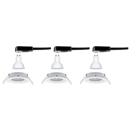 Paulmann LED-inbouwspot Nova 6,5W GU10 wit O84mm - 3-spots