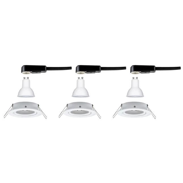 Paulmann LED-inbouwspot Nova 6,5W GU10 wit O84mm - 3-spots