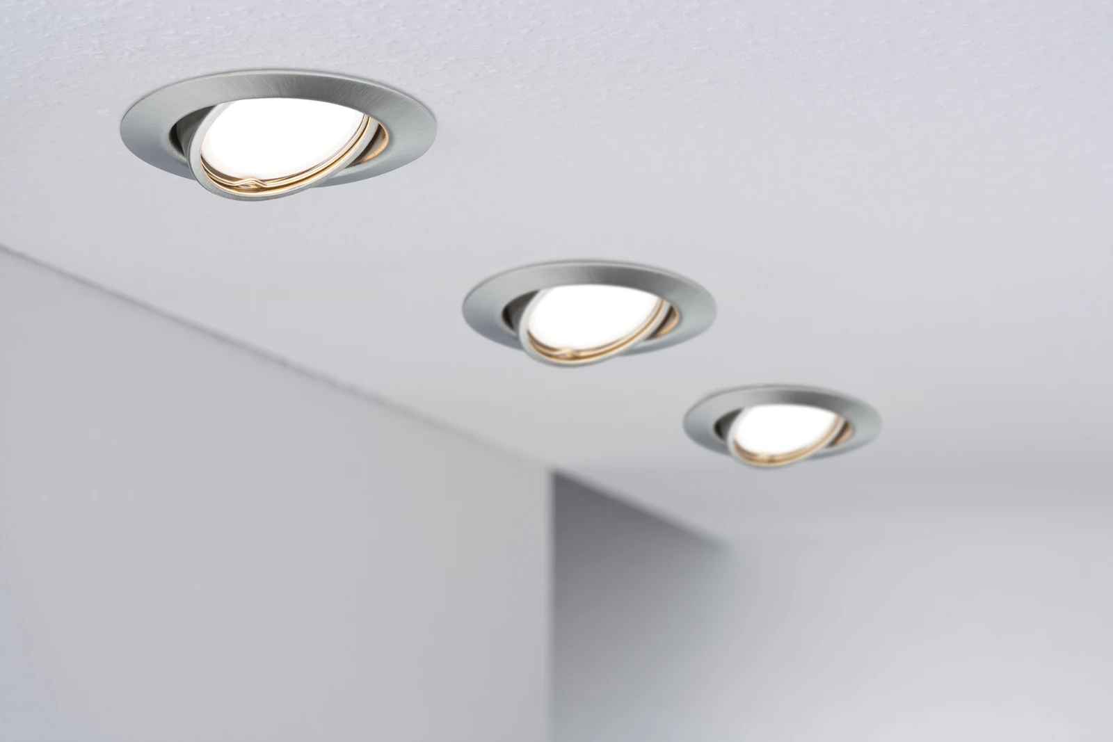 Paulmann LED-inbouwspot Base Coin bassiset 5W GU10 staal O90mm - 3-spots