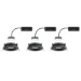 Paulmann LED-inbouwlamp Nova Plus Coin basisset IP65 6W zwart O93mm - 3-spots