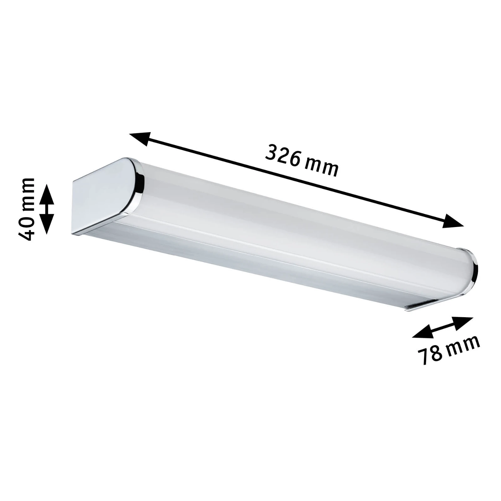 Paulmann LED-wandlamp Arneb IP44 9W 3000K chroom