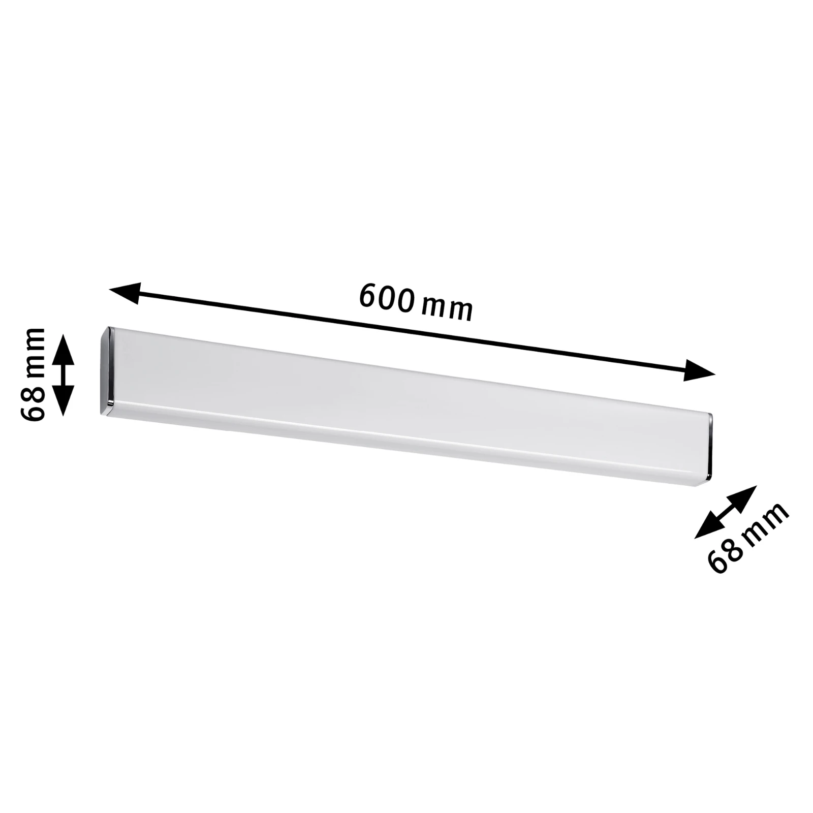 Paulmann LED-wandlamp Nembus IP44 9W chroom/wit