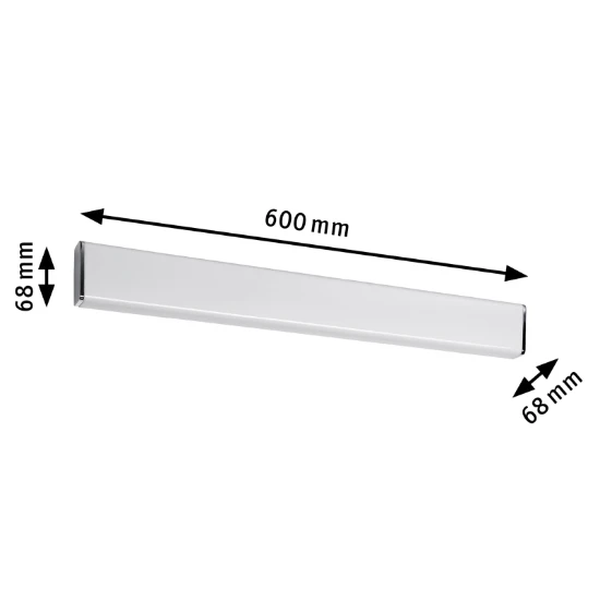 Paulmann LED-wandlamp Nembus IP44 9W chroom/wit