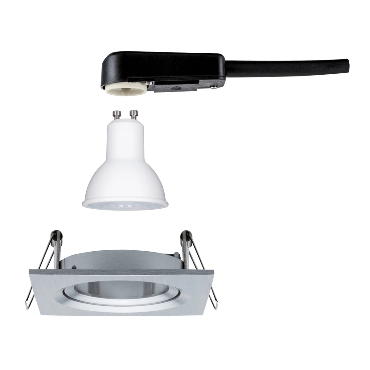 Paulmann LED-inbouwspot Nova 6,5W GU10 aluminium 84x84mm - 1-spot