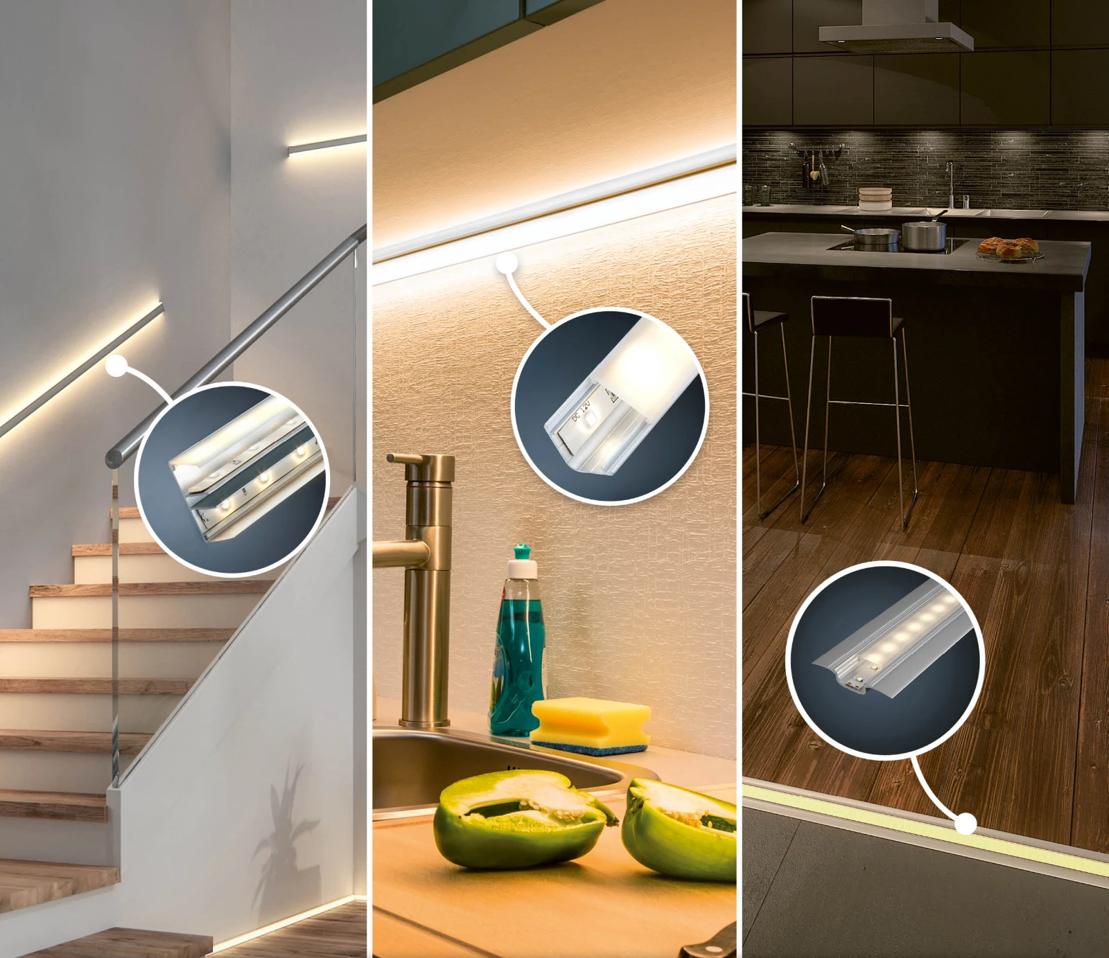 Paulmann LED-strip profiel Delta met diffusor 2m