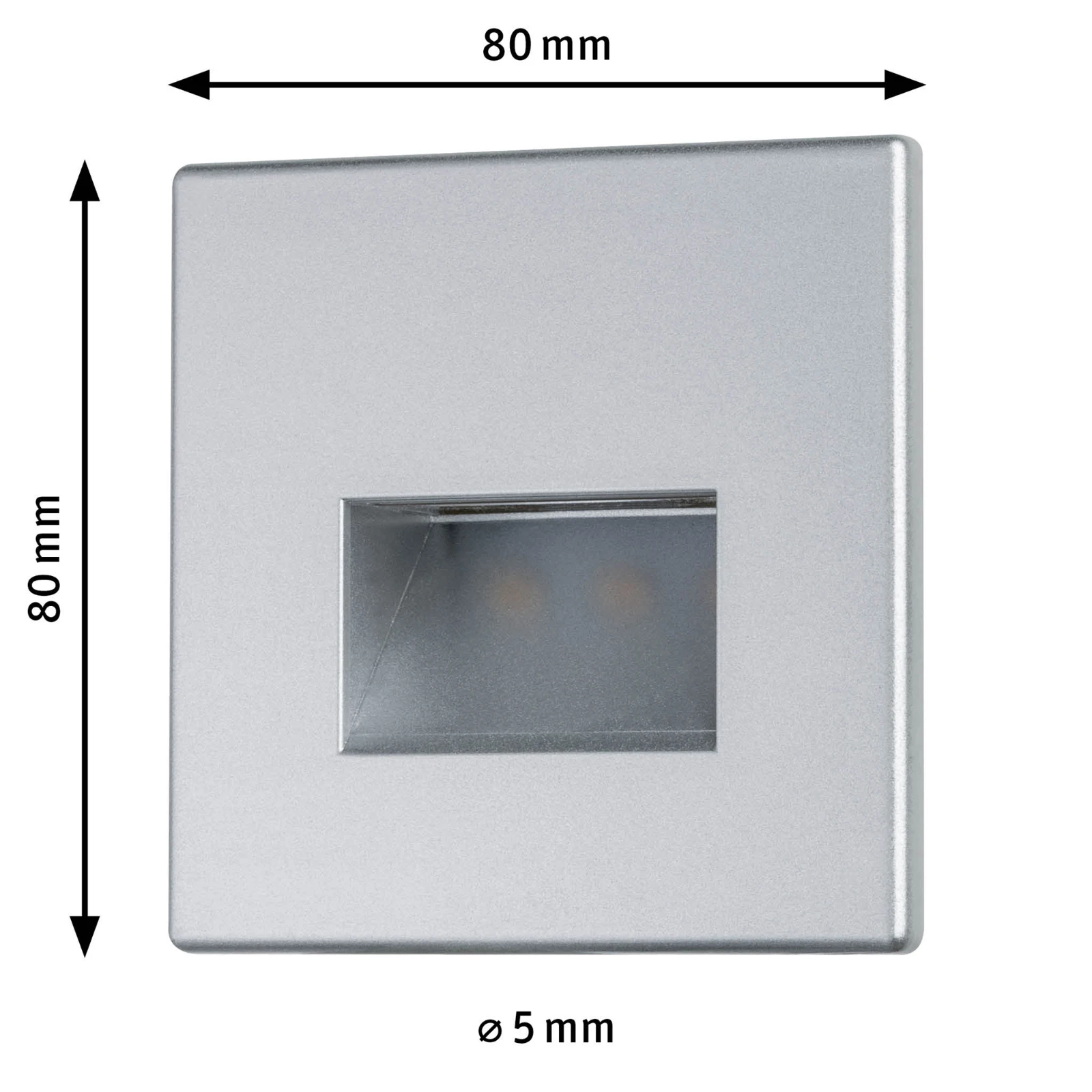 Paulmann LED-wandinbouwlamp Edge Quadro 1,1W chroom