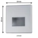 Paulmann LED-wandinbouwlamp Edge Quadro 1,1W chroom