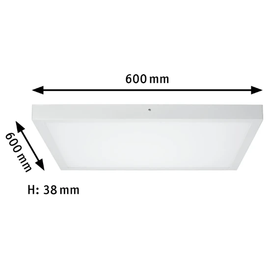 Paulmann LED-paneel Lunar 600x600mm 27,4W 3000K wit