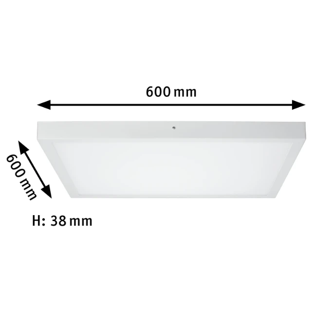 Paulmann LED-paneel Lunar 600x600mm 27,4W 3000K wit
