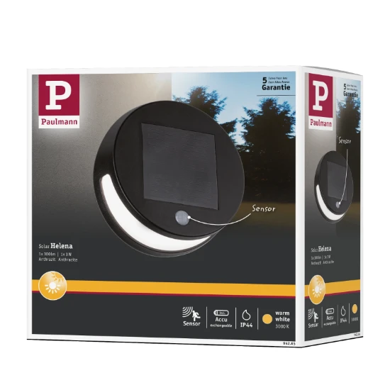 Paulmann Outdoor Solar Buitenwandlamp Helena IP44 met bewegingsmelder