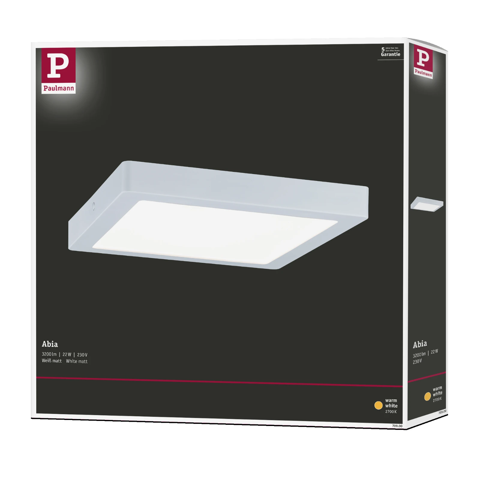Paulmann LED-paneel Albia 300x300mm 22W 2700K wit