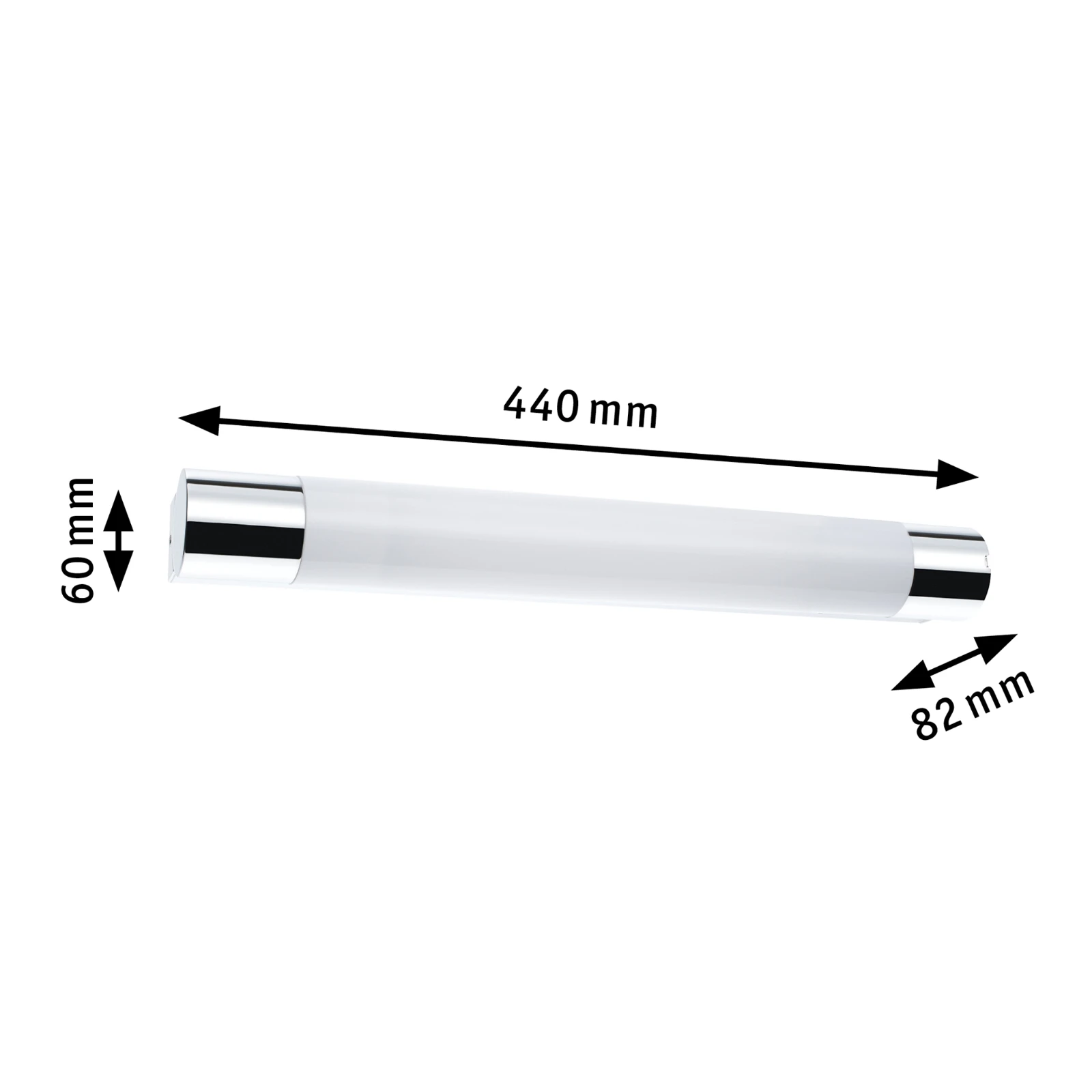 Paulmann LED-spiegellamp Orgon 440mm 7,5W chroom