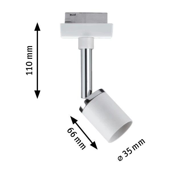 Paulmann URail Spot Pure II 10W GU10 dimbaar wit/chroom