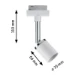 Paulmann URail Spot Pure II 10W GU10 dimbaar wit/chroom