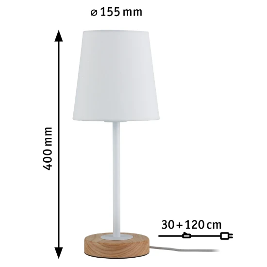 Paulmann Neordic LED-tafellamp Stellan 20W E27 wit