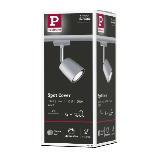 Paulmann URail Spot Cover 10W GU10 dimbaar mat/chroom