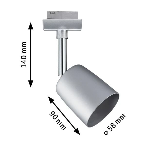 Paulmann URail Spot Cover 10W GU10 dimbaar mat/chroom