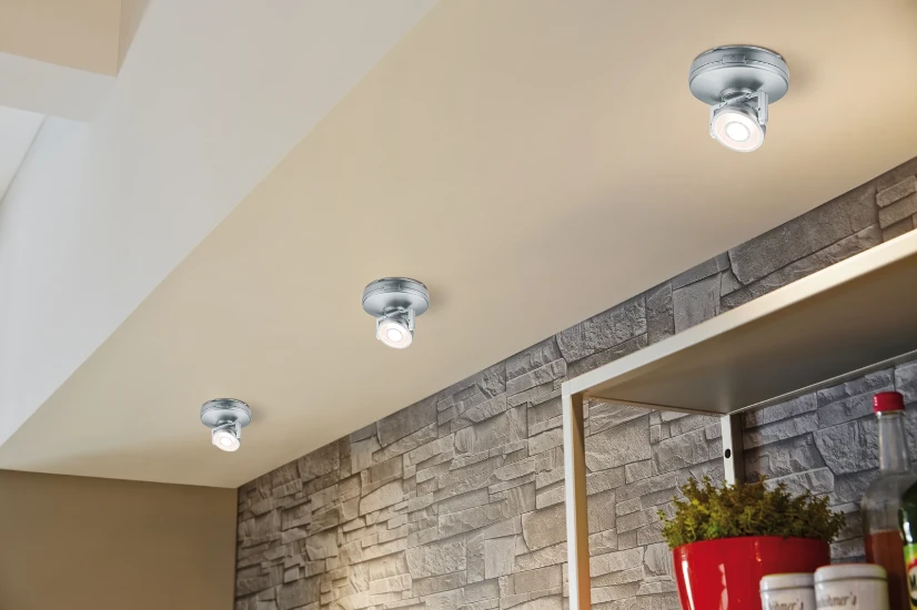Paulmann LED-onderkastverlichting Rotate 3x1,5V AA chroom mat - 1-spot