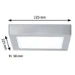Paulmann LED-paneel Lunar 225x225mm 12,5W 3000K chroom