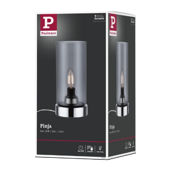 Paulmann LED-tafellamp Pinja 20W E14 wit/messing