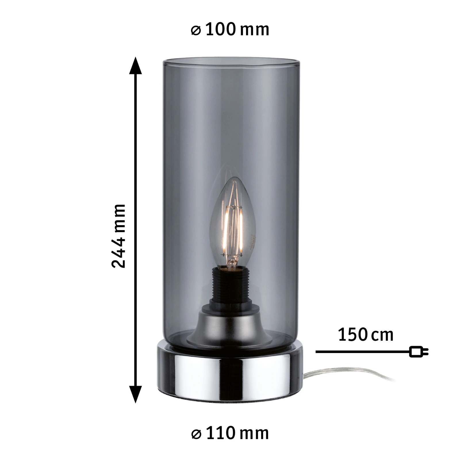 Paulmann LED-tafellamp Pinja 20W E14 wit/messing
