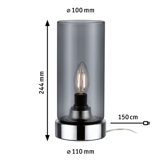 Paulmann LED-tafellamp Pinja 20W E14 wit/messing