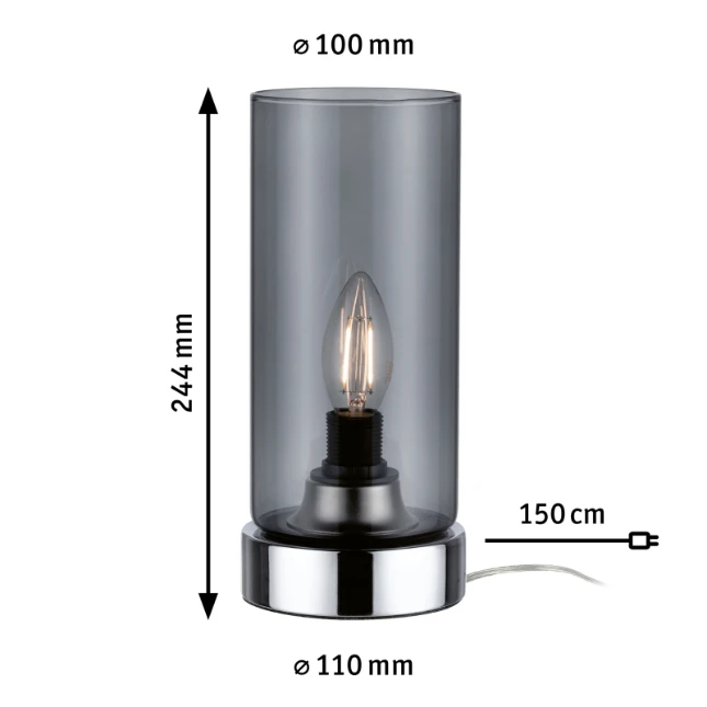 Paulmann LED-tafellamp Pinja 20W E14 wit/messing