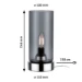 Paulmann LED-tafellamp Pinja 20W E14 wit/messing