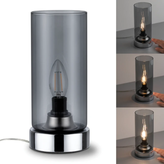 Paulmann LED-tafellamp Pinja 20W E14 wit/messing
