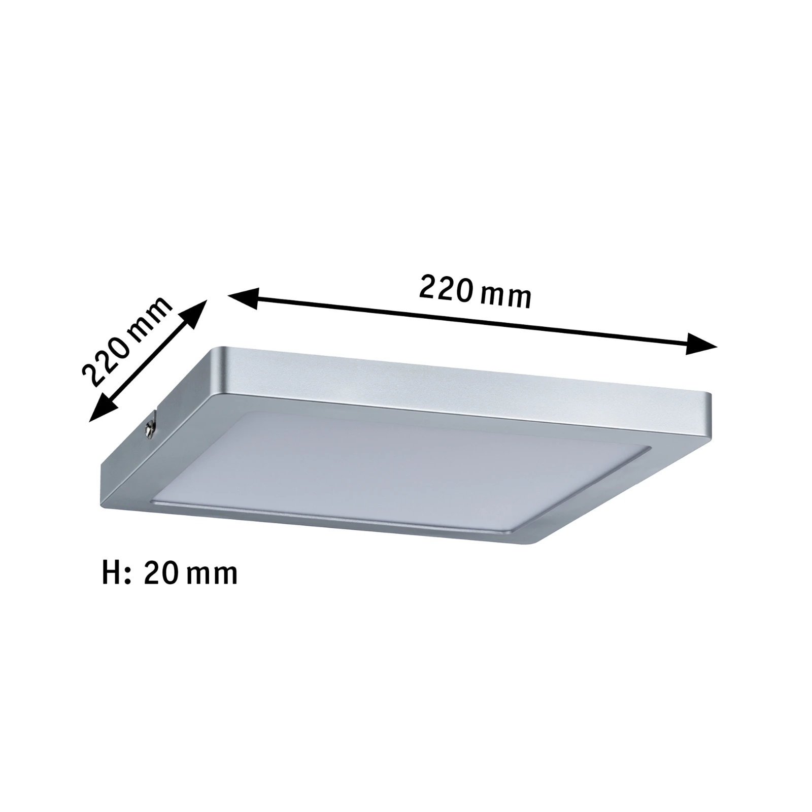 Paulmann LED-paneel Atria 220mm 16W 4000K chroom