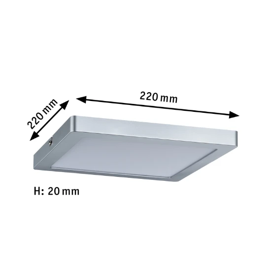 Paulmann LED-paneel Atria 220mm 16W 4000K chroom