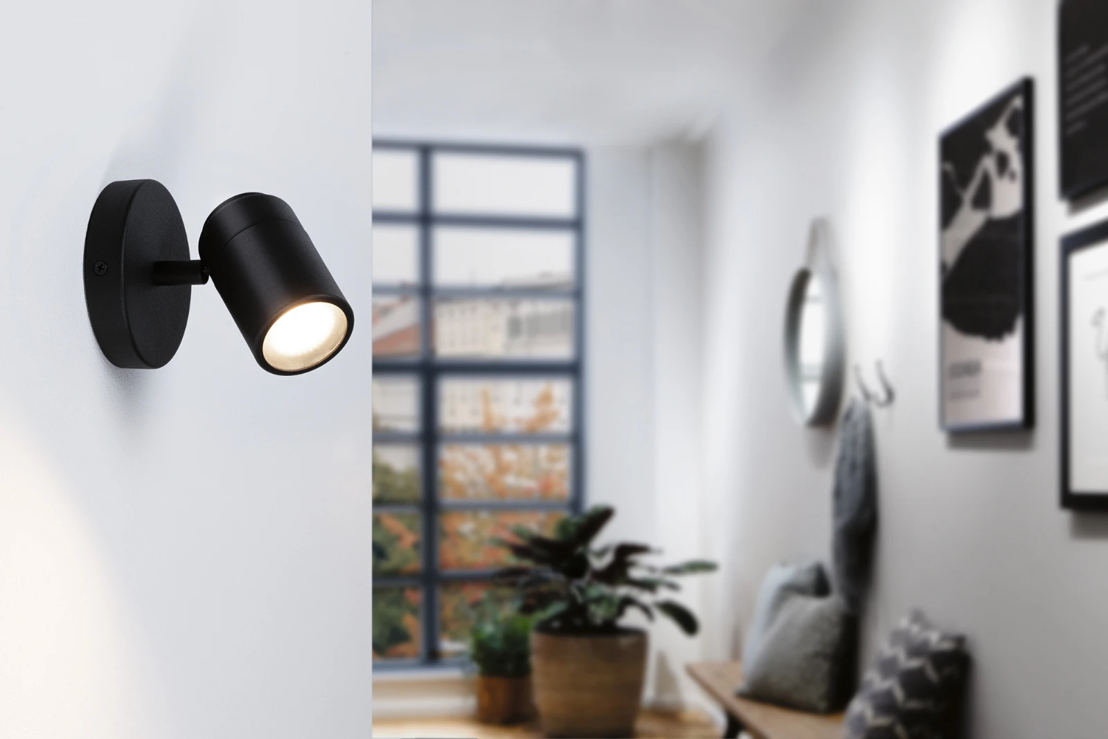 Paulmann Spotlight Zyli IP44 10W GU10 dimbaar zwart- 1-spot