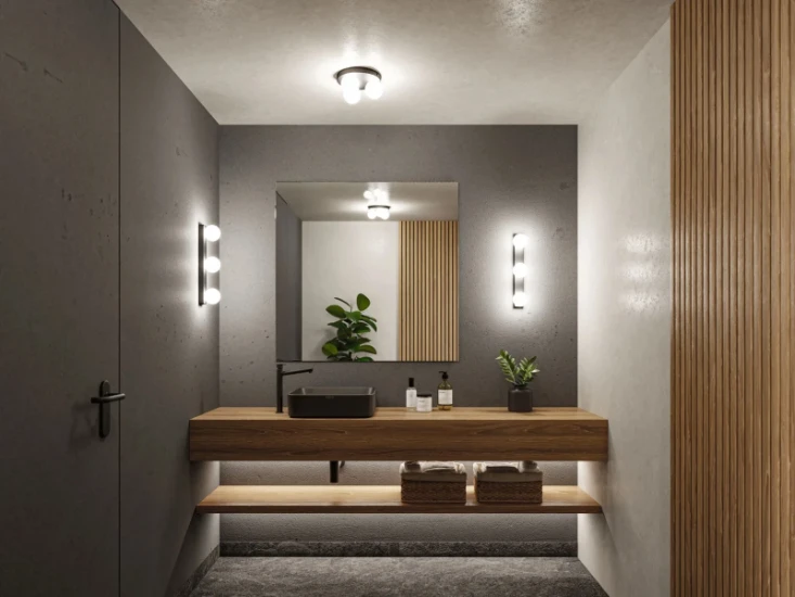 Paulmann Plafondlamp Gove IP44 G9 dimbaar  - mat zwart