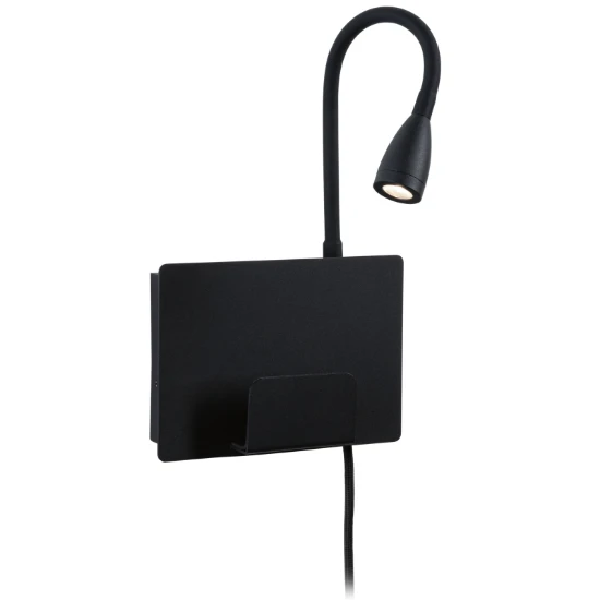Paulmann LED wandleeslamp Halina USB-C zwart