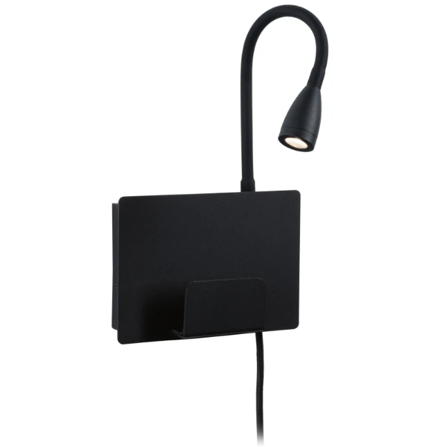Paulmann LED wandleeslamp Halina USB-C zwart