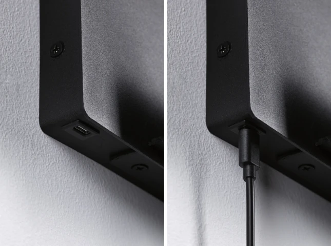 Paulmann LED wandleeslamp Halina USB-C zwart