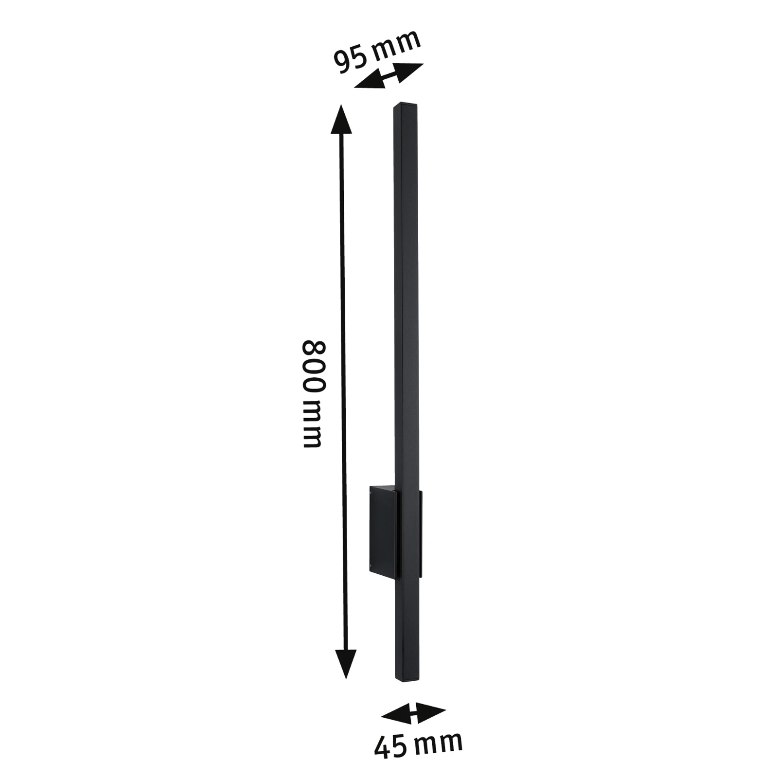Paulmann LED-wandarmatuur Stan IP44 3000K 800mm antraciet