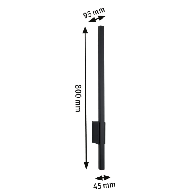 Paulmann LED-wandarmatuur Stan IP44 3000K 800mm antraciet