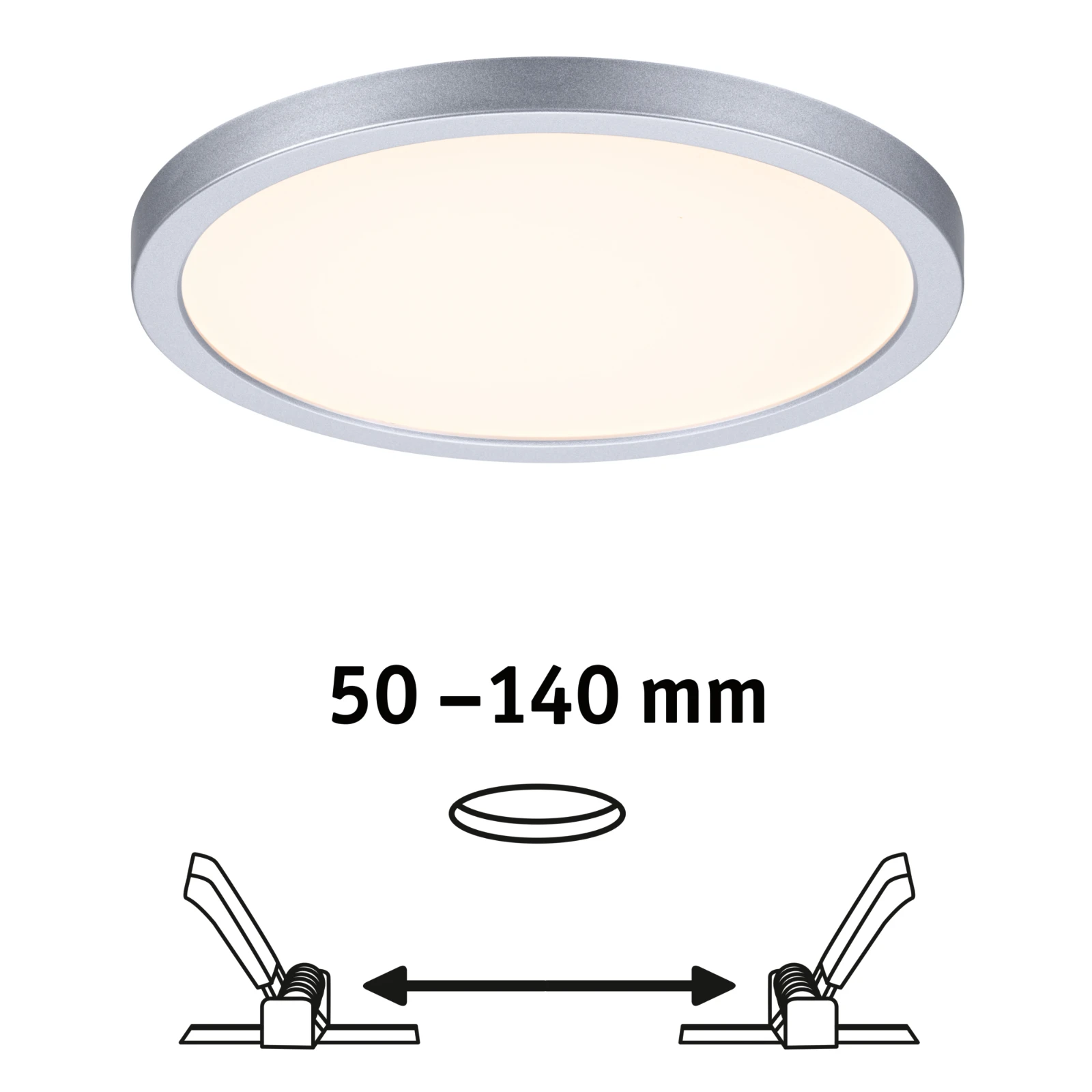 Paulmann LED-inbouwpaneel Areo VariFit IP44 13W dimbaar