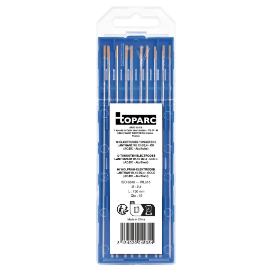 GYS WL20 Lanthaan Wolfraam elektroden O2,4 mm (10 stuks)