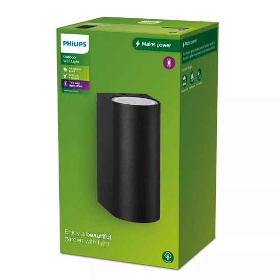Philips Buitenwandlamp Nightingale 2x35W 230V zwart