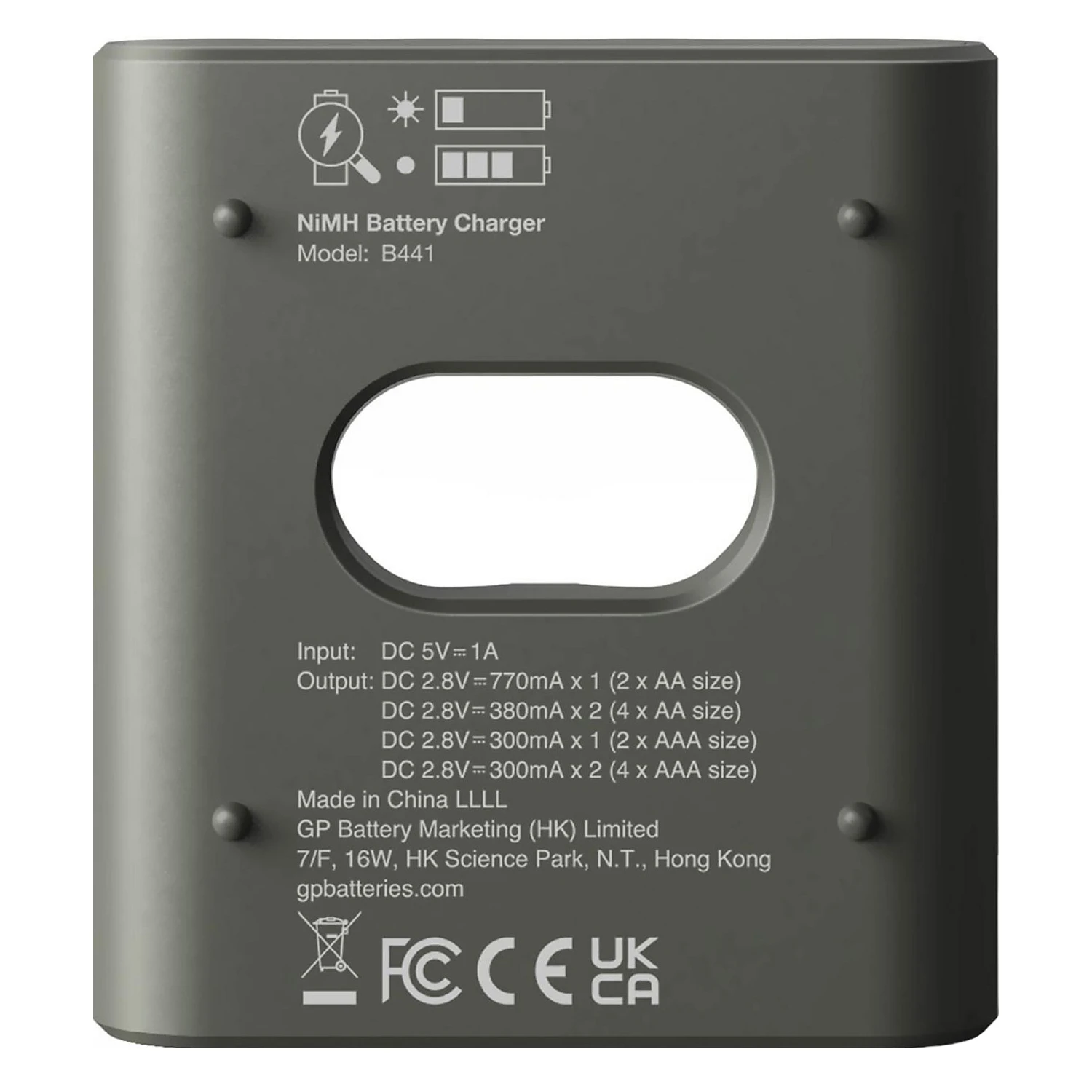 GP Oplaadbare AAA batterij 850mAh ReCyko + Gratis Oplader B441