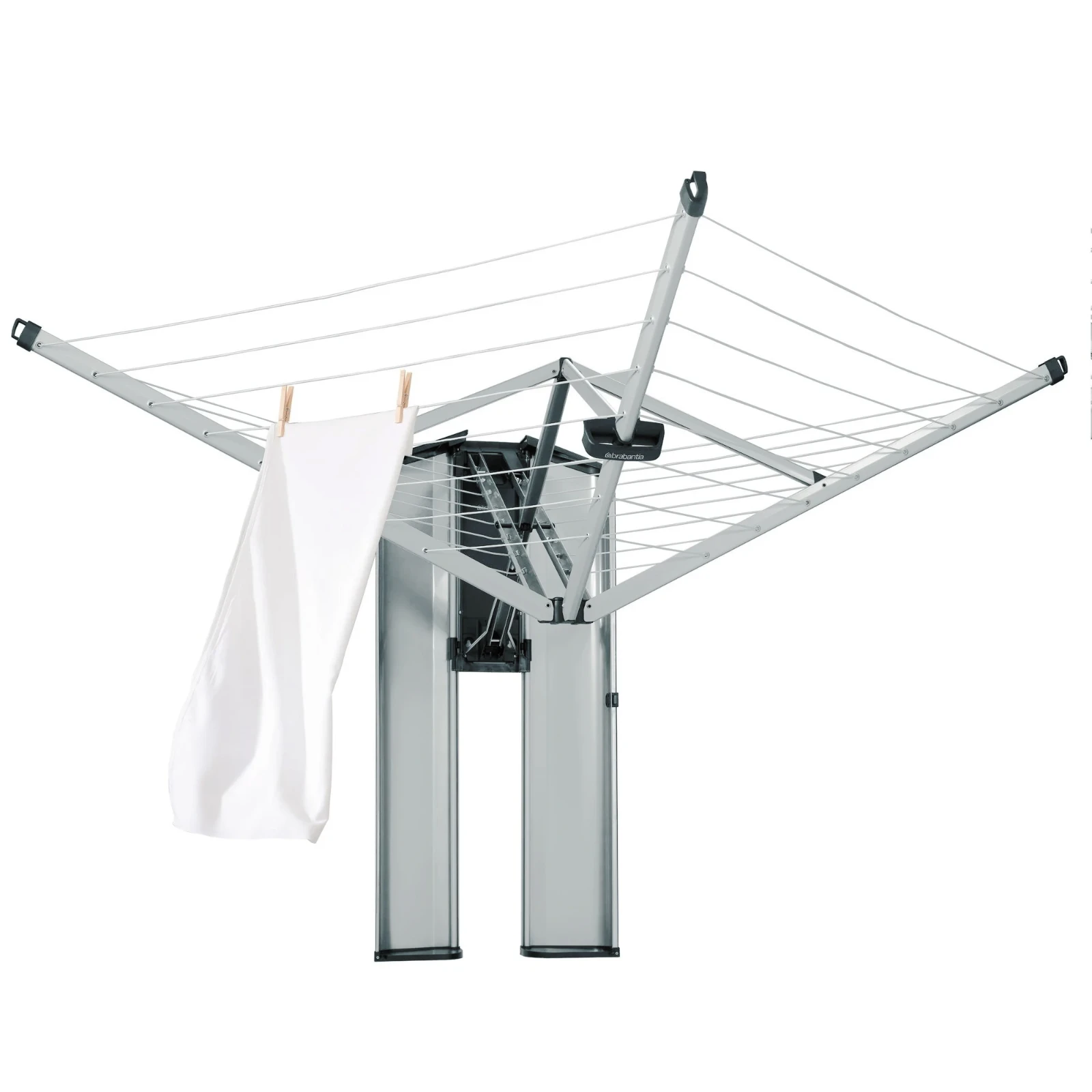 Brabantia Wanddroger WallFix met opbergbox - zilver