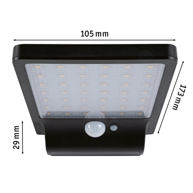 Paulmann Solar Buitenwandlamp Solveig - zwart