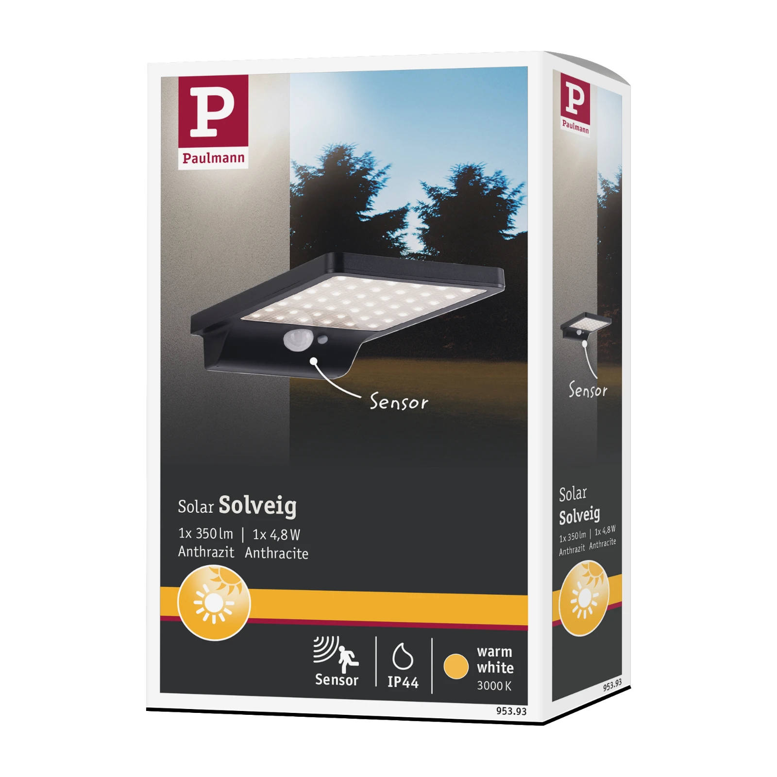 Paulmann Solar Buitenwandlamp Solveig - zwart