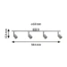 Paulmann Plafondspot Carolina GU10 4x10W - nikkel